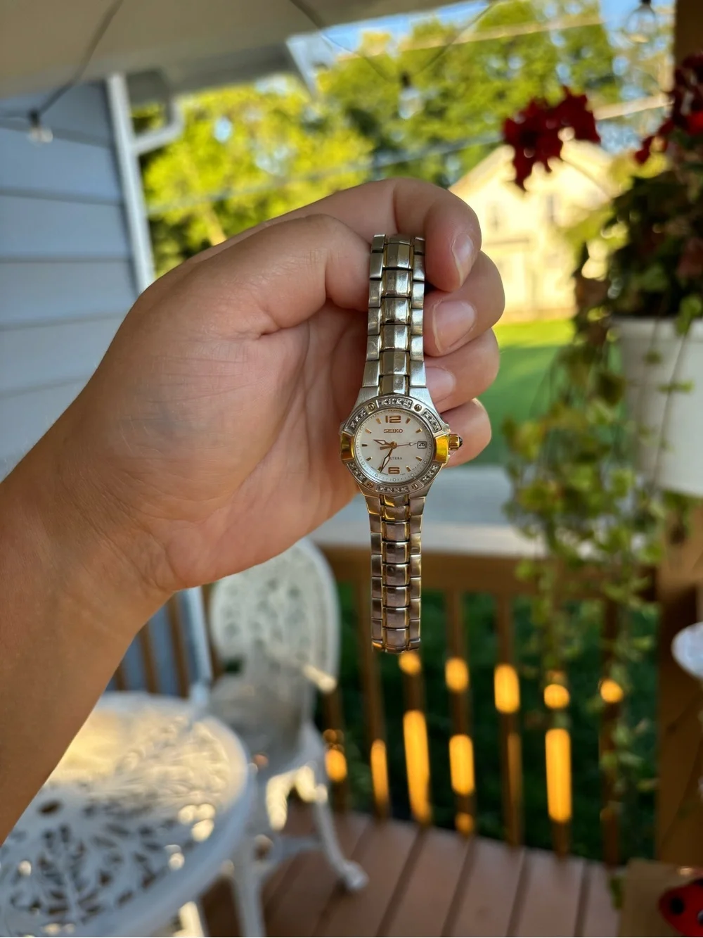 Seiko Coutura diamond Two-Tone Women's Bracelet Watch - Silver & Gold